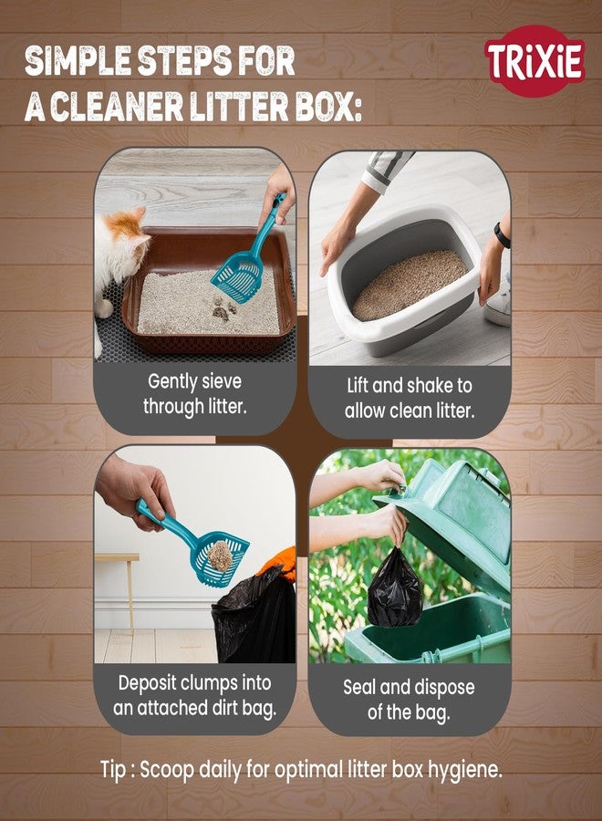 Trixie: - Clumping Cat Litter Scoop with Dirt Bags | Plastic Scoop with Waste Bag in The Handle of The Scoop | Made, Specially Designed to be User-Friendly - 38cm, Medium - Image 3